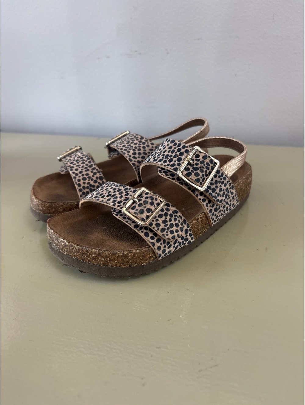 Children's Animal Print Buckle Sandals Size US 10 Toddler Girls Childrens